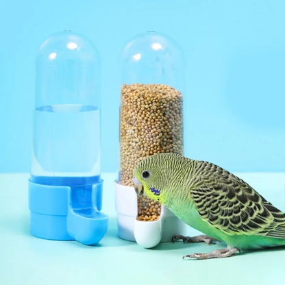 Hanging Bird Feeder & Water Dispenser – Cage Food and Water Station for Parrots & Pet Birds