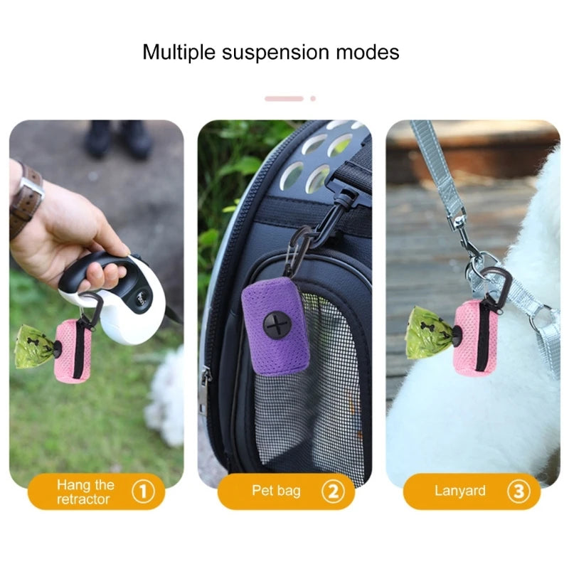 Dog Waste Bag Holder – Portable Pet Poop Bag Dispenser for Walking, Travel & Easy Cleanup