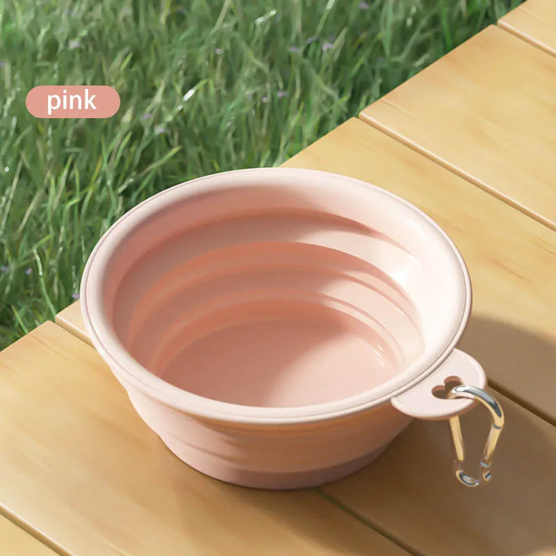 Foldable Silicone Pet Bowl – Portable Travel Food & Water Bowl for Dogs, Cats & Outdoor Adventures