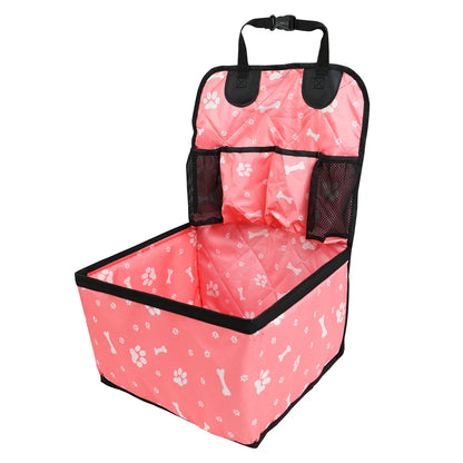 Pet Dog Car Seat with Storage Pockets – Non-Slip Portable Travel Seat Cover for Small & Medium Dogs