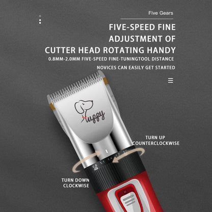 Cordless Pet Hair Clipper Set – Professional Rechargeable Grooming Trimmer & Shaver for Dogs, Cats & Rabbits