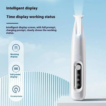 Dog and Cat Paw Trimmer with LED Light – Waterproof Pet Grooming Clipper with Digital Display & 18mm Wide Blade