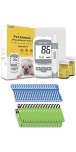 Pet Blood Glucose Monitoring Kit – All-in-One Digital Diabetes Testing System for Cats & Dogs, Home or Clinic Use
