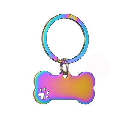 Custom Engraved Dog ID Tag – Personalized Name & Phone Number with Wavy Line Design