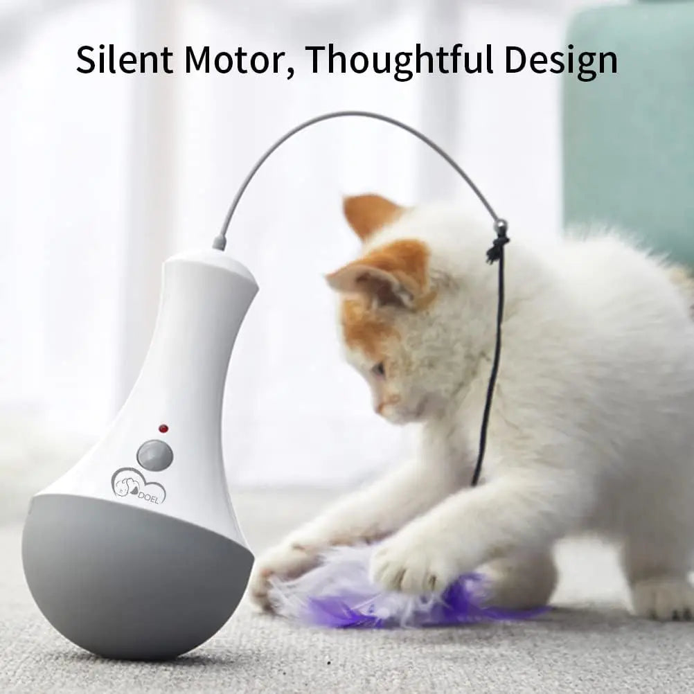 DOEL Automatic Interactive Cat Feather Toy – Electronic Feather Teaser for Indoor Cats & Kittens, Fun Exercise & Hunting Play