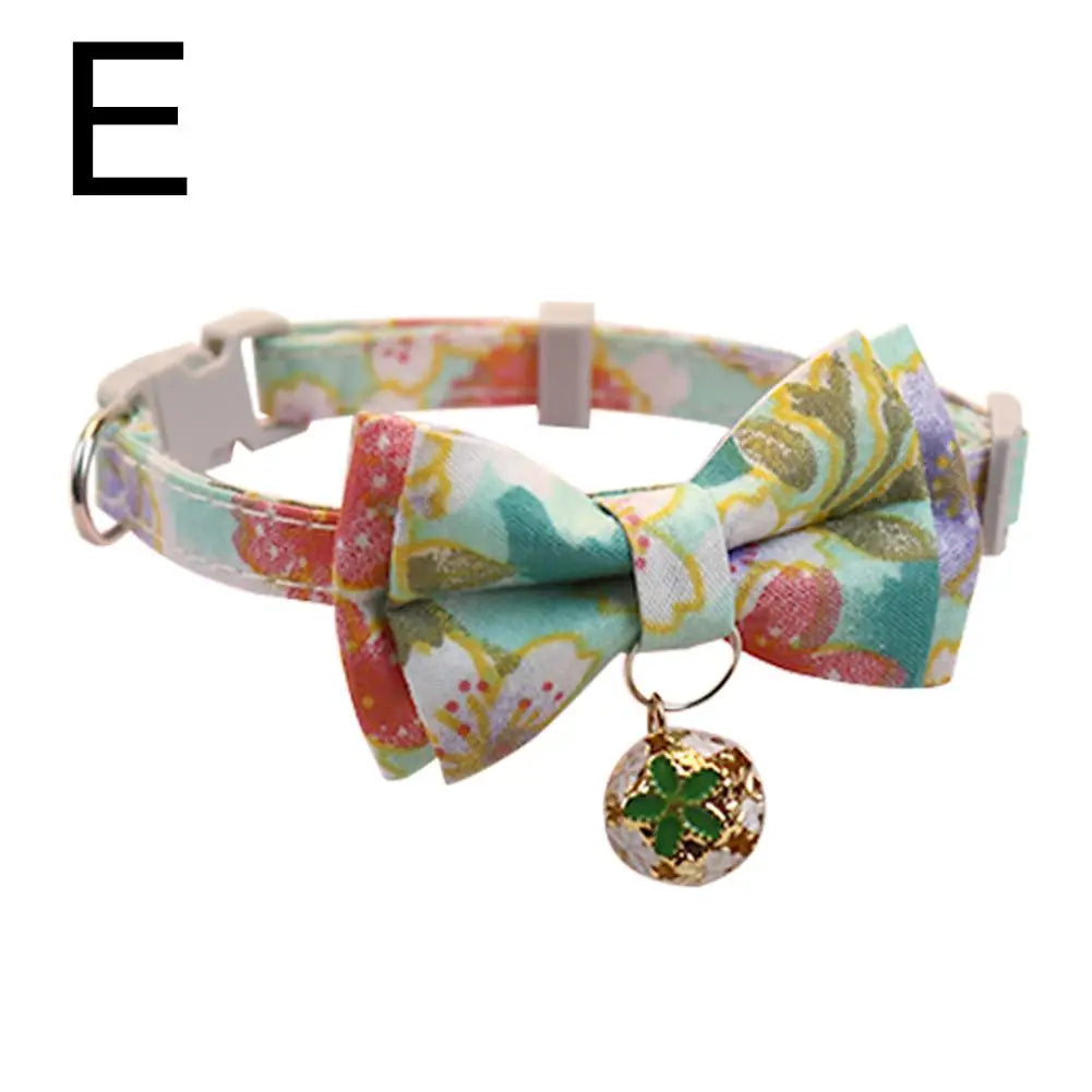 Plaid Bow Cat Collar with Bell – Adjustable Safety Collar for Kittens, Cats & Puppies