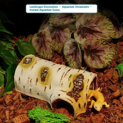 PVC Reptile Hideaway Cave – Natural-Look Hiding Shelter & Aquarium Decoration for Lizards, Geckos, Snakes and Other Reptiles