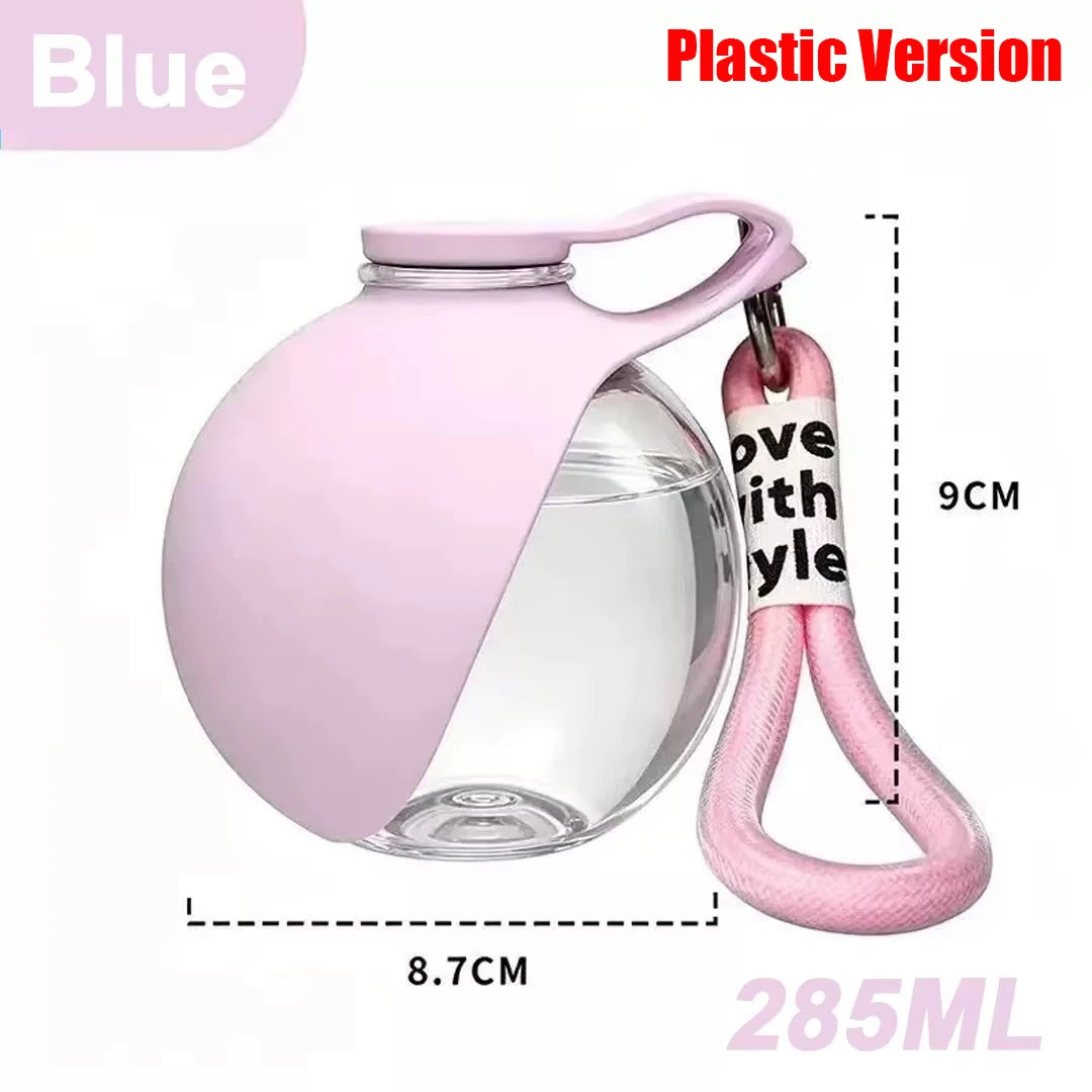 Portable Dog Water Bottle – Leakproof Folding Travel Drinking Cup with Lanyard Hook for Outdoor Use