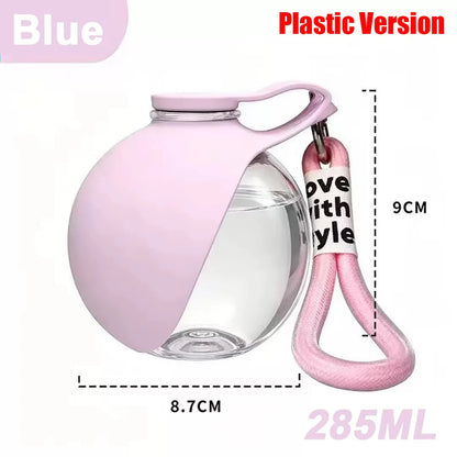 Portable Dog Water Bottle – Leakproof Folding Travel Drinking Cup with Lanyard Hook for Outdoor Use