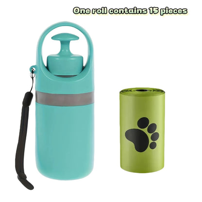 5pcs Portable Dog Poop Scooper with Bag Dispenser - Durable Plastic, Teal, Claw Design for Efficient Waste Pickup, Includes Leak-Proof Bags, Ideal for Outdoor Use