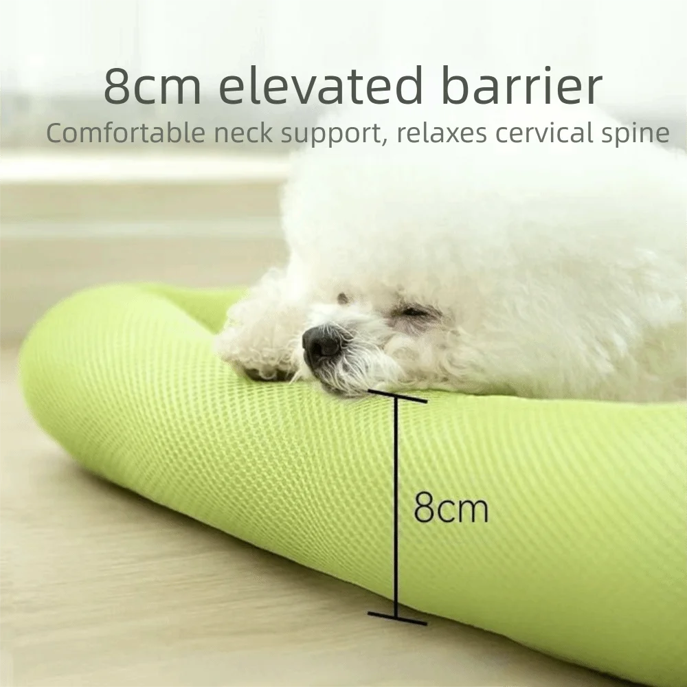 Square Pet Cooling Bed – Soft Breathable Non-Slip Washable Sleeping Pad for Dogs, Cats & Puppies, All-Season Comfort