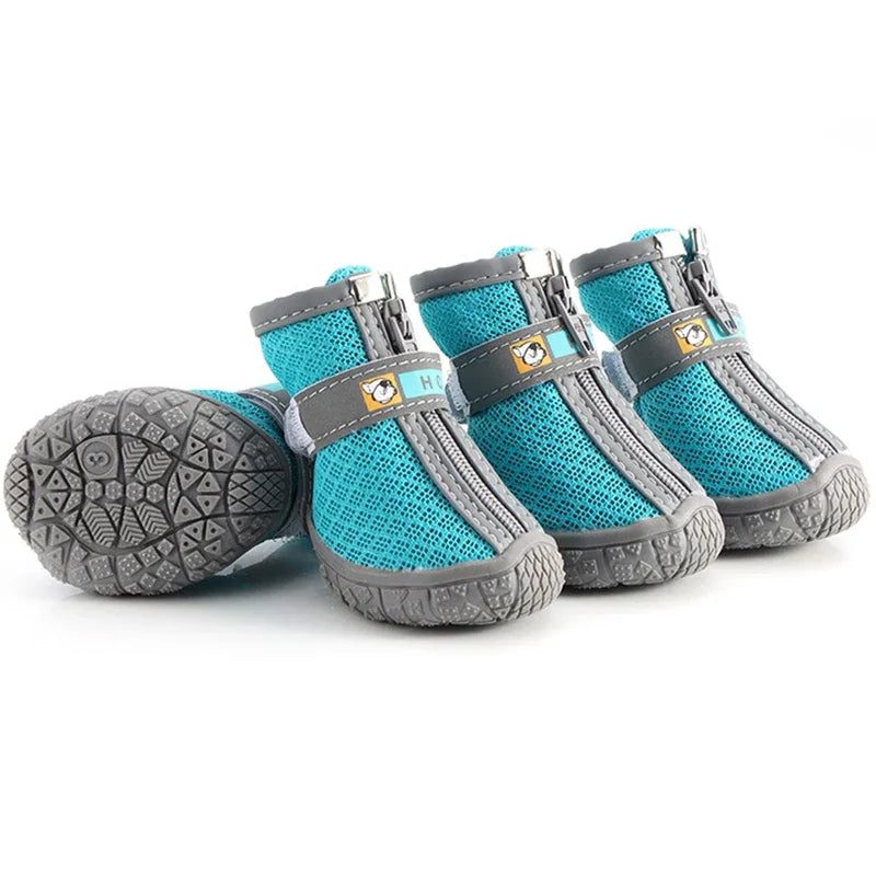 Dog Boots with Non-Slip Soles – Warm Plush Paw Protection Shoes, Breathable Outdoor Booties for Dogs