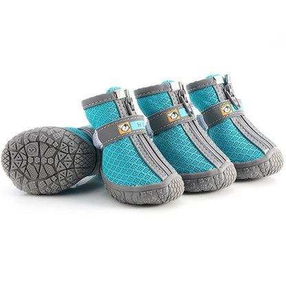 Dog Boots with Non-Slip Soles – Warm Plush Paw Protection Shoes, Breathable Outdoor Booties for Dogs
