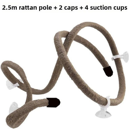 Rattan Reptile Vines Set – Climbing Vines with Suction Cups & Artificial Plants for Lizard, Gecko & Chameleon Terrariums