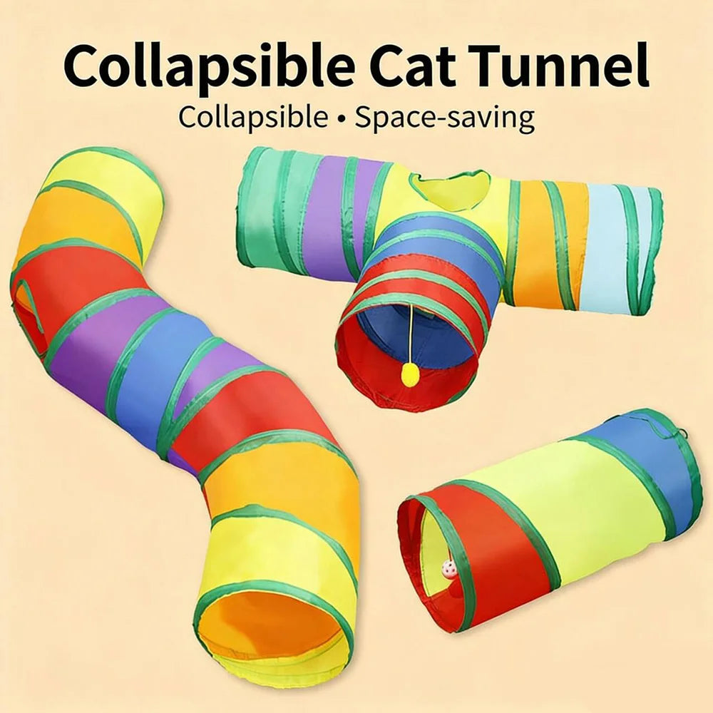 Collapsible Cat Tunnel Toy – Interactive Play Tube for Indoor & Outdoor Cats, Kittens & Puppies