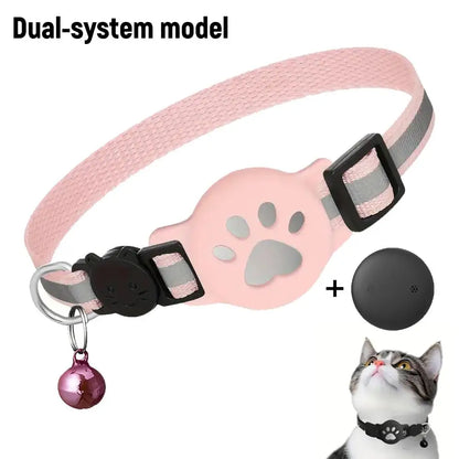 GPS Cat Tracker Collar – Real-Time Bluetooth Pet Tracking Device with Waterproof Reflective Strap & Anti-Lost Alarm for Cats