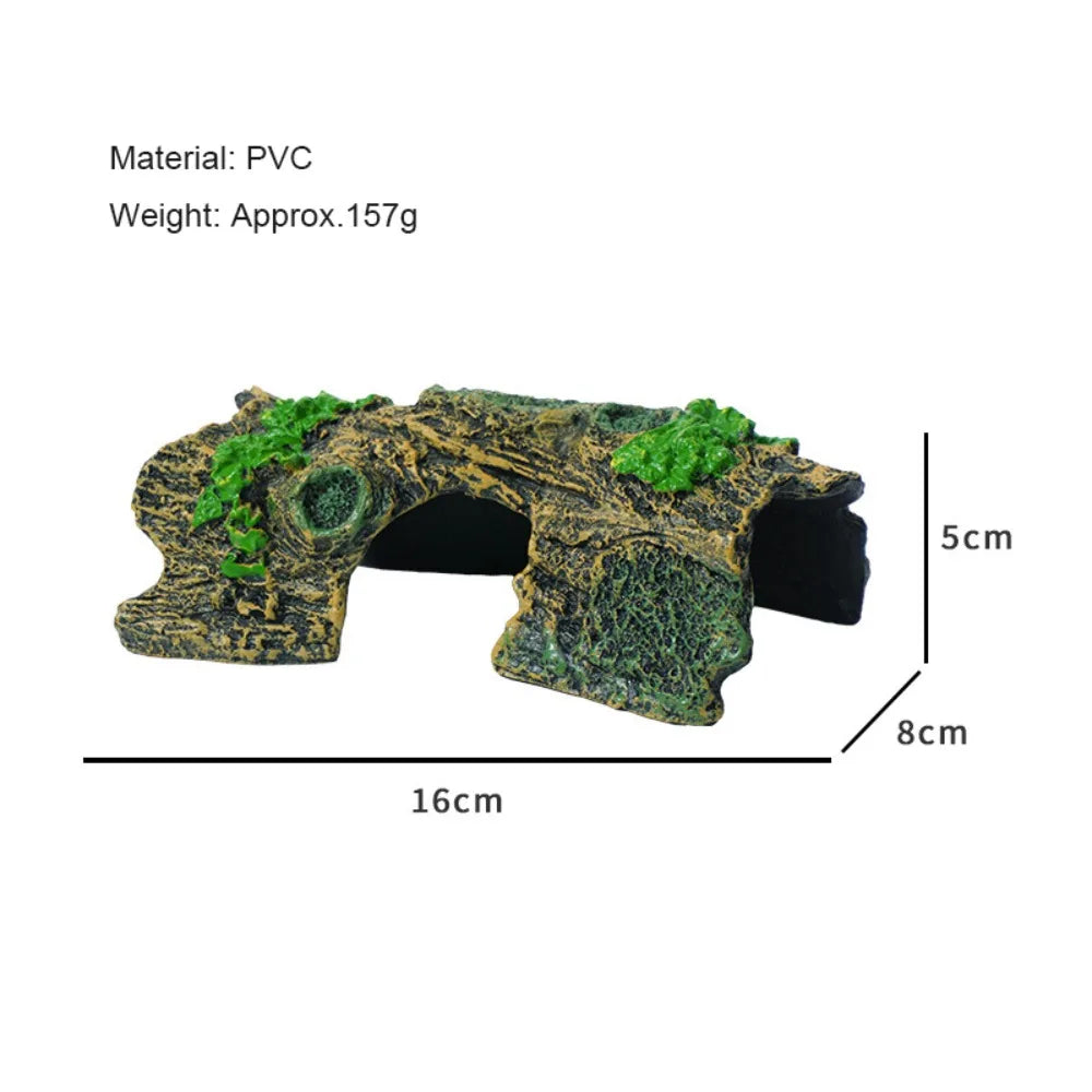 PVC Reptile Hideaway Cave – Natural-Look Hiding Shelter & Aquarium Decoration for Lizards, Geckos, Snakes and Other Reptiles