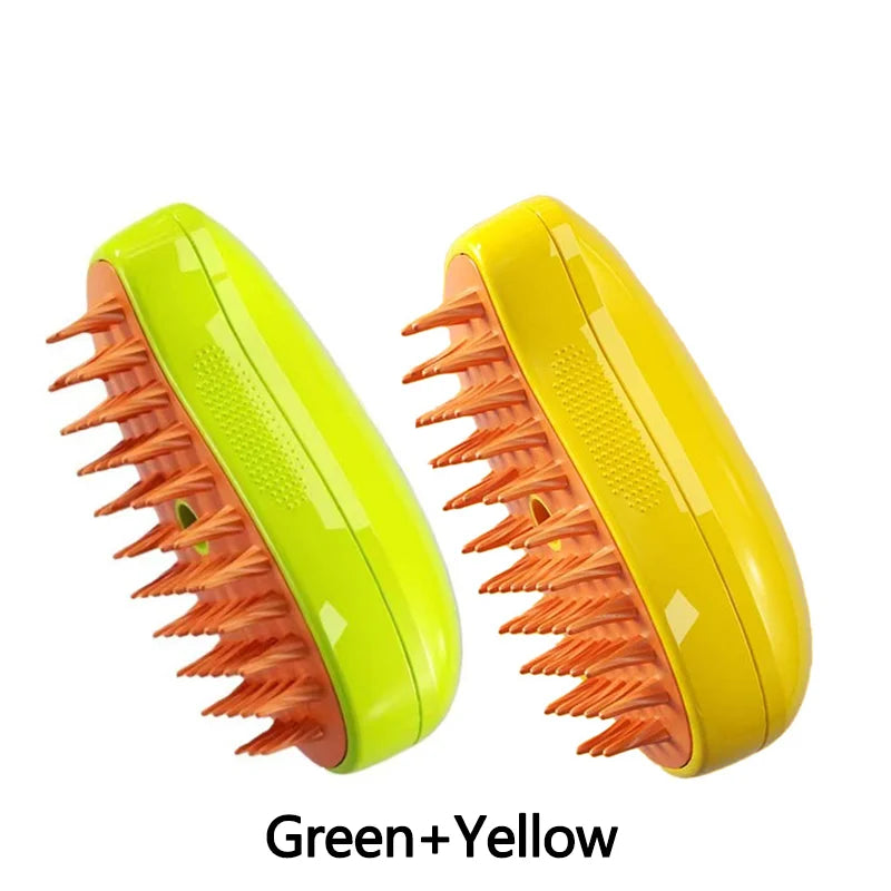 3-in-1 Pet Steam Brush – Electric Spray Grooming, Deshedding & Massage Comb for Cats and Dogs