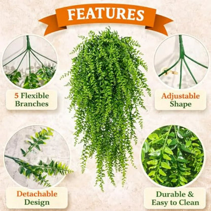 Flexible Reptile Jungle Vine with Leaves – Climbing Branch Decor for Snakes, Bearded Dragons, Geckos & Terrariums