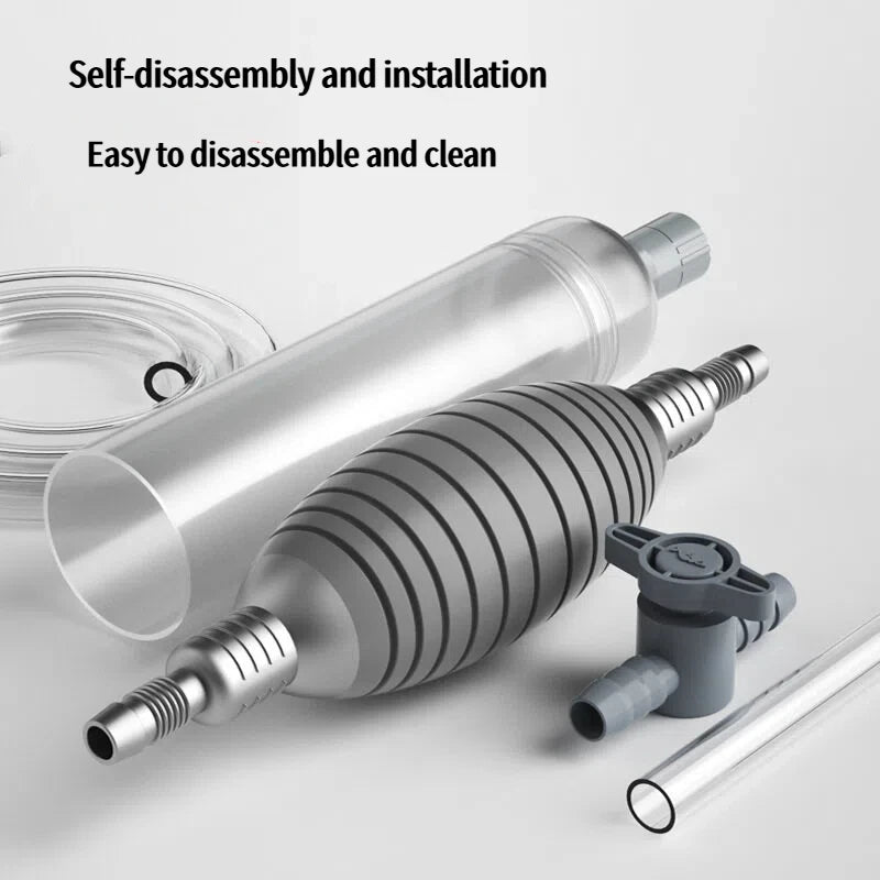 Aquarium Gravel Vacuum – Fish Tank Siphon Water Changer, Sand Cleaner & Cleaning Kit with Extension Tube
