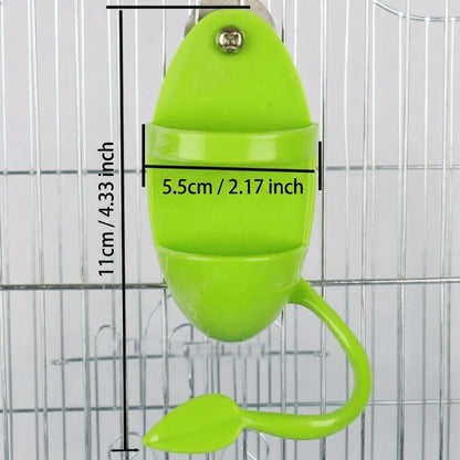 4Pcs Durable Foraging Feeder Box Portable Easy Clean Cuttlebone Feeder Hanging Interactive Feeding Perch Toy Parrot