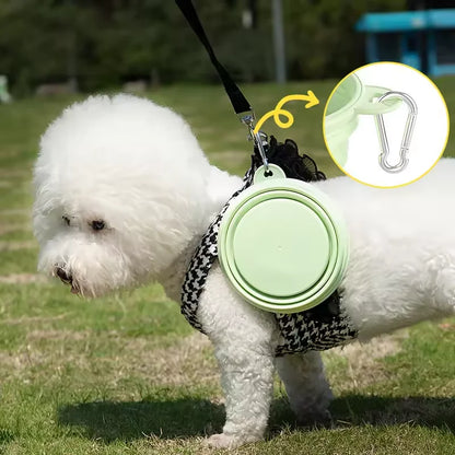 Foldable Silicone Pet Bowl – Portable Travel Food & Water Bowl for Dogs, Cats & Outdoor Adventures