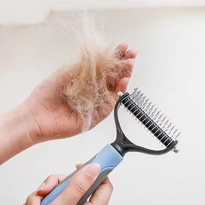 Dematting Comb Deshedding Brush Pet Grooming Tool For Cats Dogs Remove Loose Fur Tangles Pro Hair Care Grooming Accessory