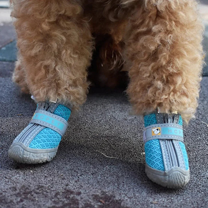 Dog Boots with Non-Slip Soles – Warm Plush Paw Protection Shoes, Breathable Outdoor Booties for Dogs