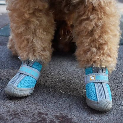 Dog Boots with Non-Slip Soles – Warm Plush Paw Protection Shoes, Breathable Outdoor Booties for Dogs