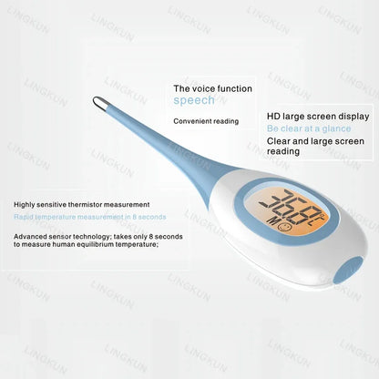 Digital Veterinary Thermometer – Waterproof Soft-Probe Pet Thermometer for Dogs, Cats & Animal Care