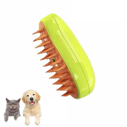 3-in-1 Pet Steam Brush – Electric Spray Grooming, Deshedding & Massage Comb for Cats and Dogs