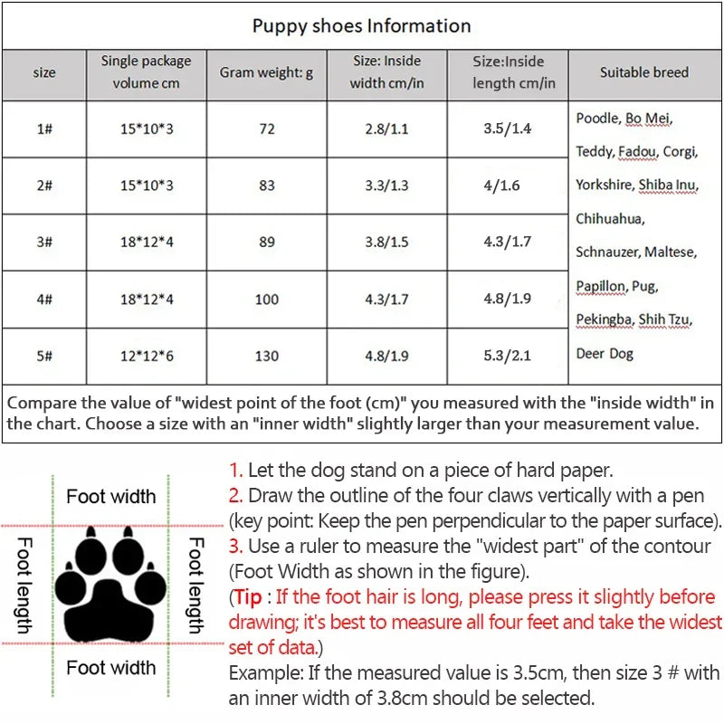 Dog Boots with Non-Slip Soles – Warm Plush Paw Protection Shoes, Breathable Outdoor Booties for Dogs