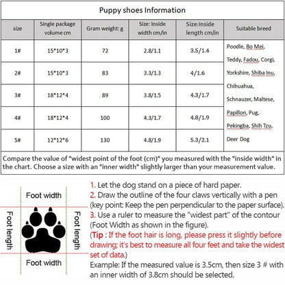 Dog Boots with Non-Slip Soles – Warm Plush Paw Protection Shoes, Breathable Outdoor Booties for Dogs