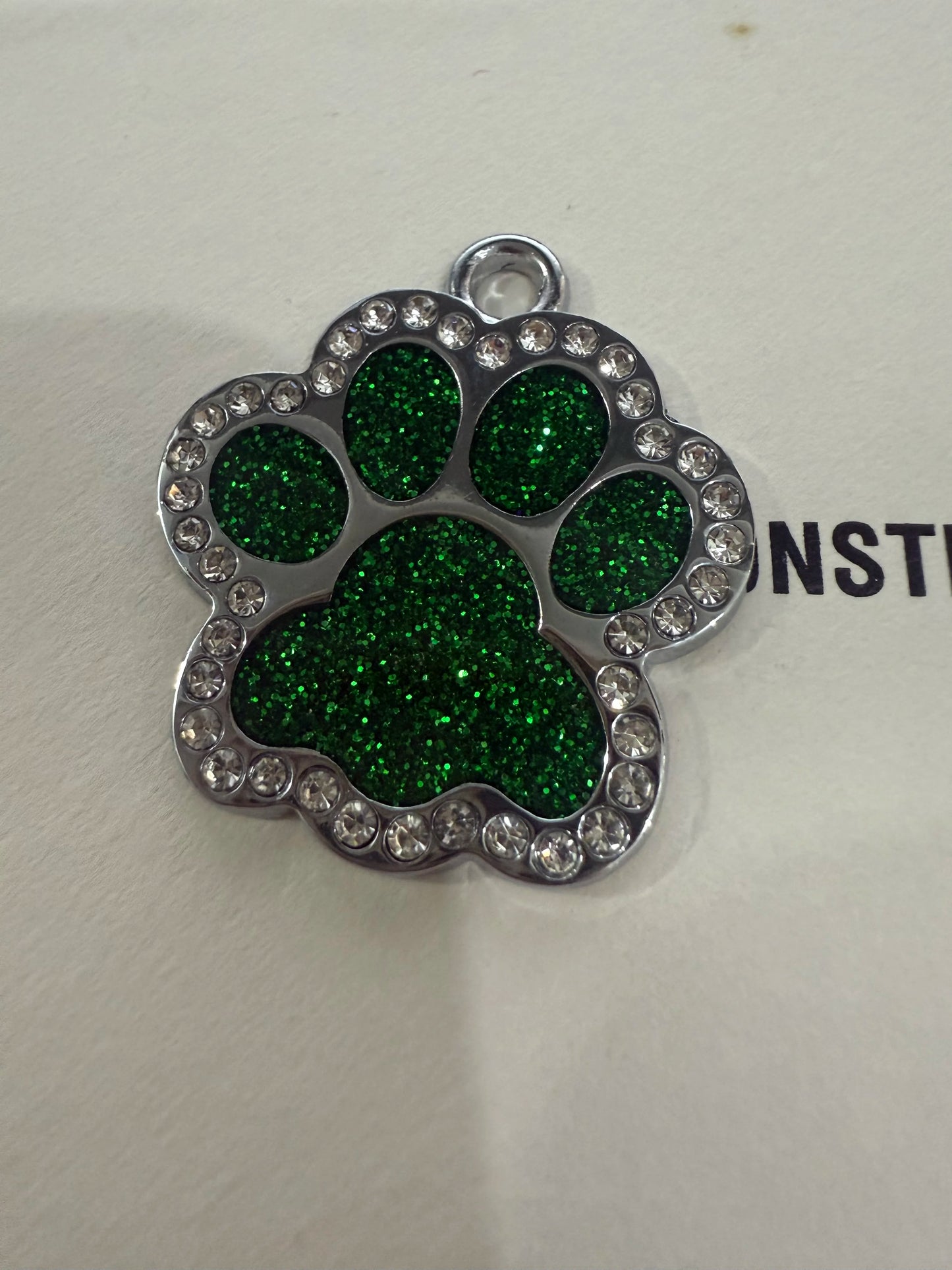 Personalized Pet Name Tag – Engraved Paw Print Collar Pendant for Dogs & Cats
