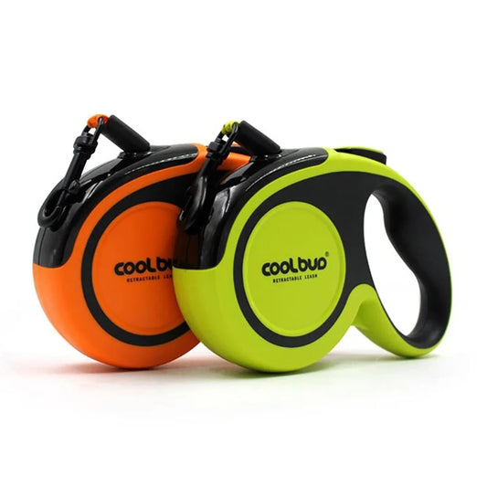5M Automatic Retractable Dog Leash – Reflective Nylon Pet Walking Lead with Smooth Extension for Small, Medium & Large Dogs