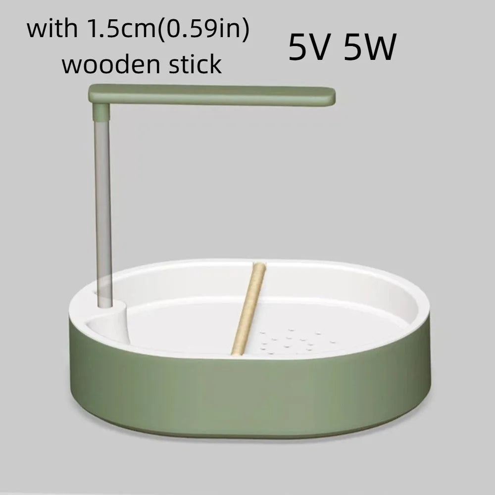 Circulating Water Automatic Bird Bathtub with Resting Stick Large-capacity Parrot Shower Comfort Bird Water Sprayer