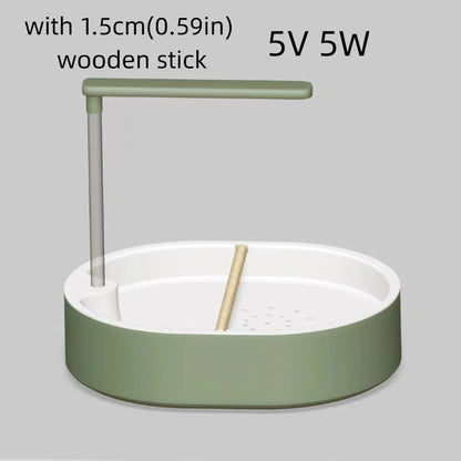 Circulating Water Automatic Bird Bathtub with Resting Stick Large-capacity Parrot Shower Comfort Bird Water Sprayer