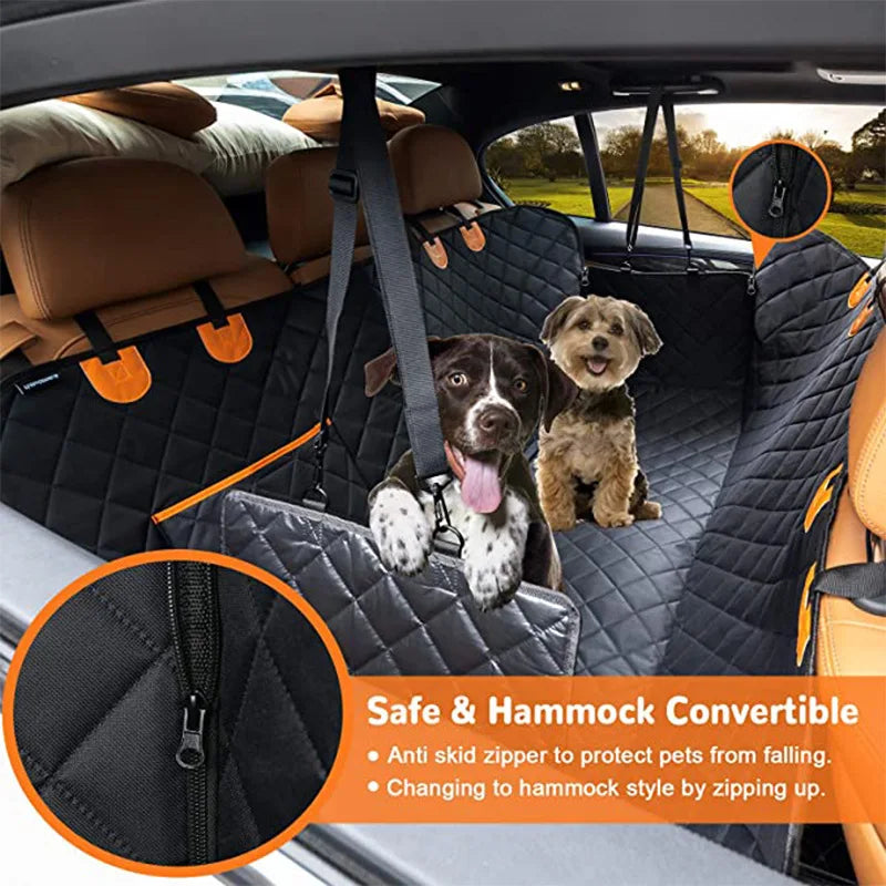 Waterproof Dog Car Seat Cover – Travel Hammock & Rear Back Seat Safety Protector for Small, Medium & Large Dogs