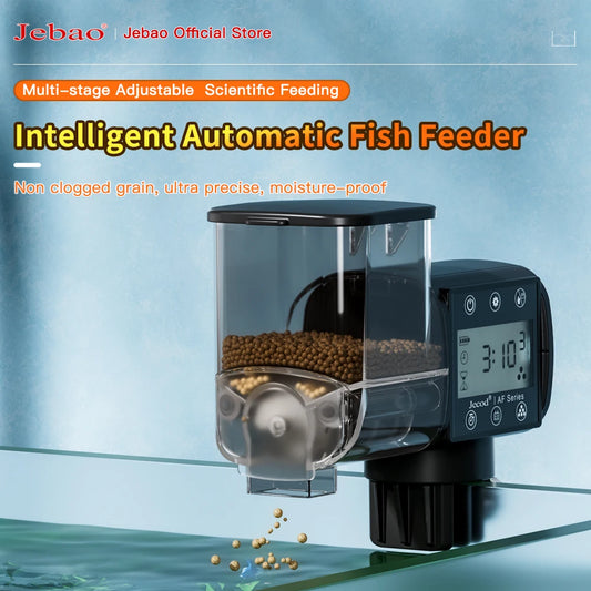 Jebao Jecod Intelligent Automatic Fish Feeder – Digital Timer Aquarium Food Dispenser for Fish Tanks
