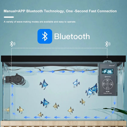 Jebao Jecod DCW Series Bluetooth Cross-Flow Aquarium Pump – App-Controlled DC Water Circulation Pump for Marine & Freshwater Fish Tanks