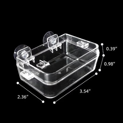 1/2PCS Reptile Feeder Bowl with Suction Cup – Anti-Escape Food & Water Dish for Chameleons, Iguanas, Lizards & Snakes