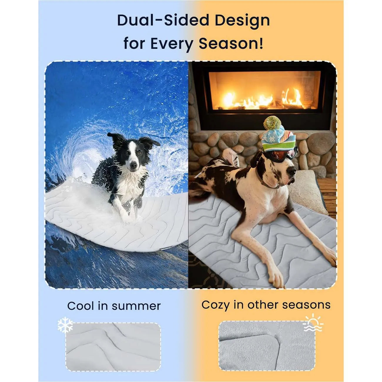 Dog Cooling Mat – Durable Summer Cooling Blanket & Cold Pad for Small, Large Dogs and Cats