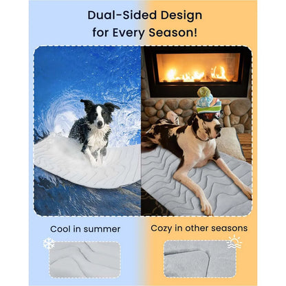 Dog Cooling Mat – Durable Summer Cooling Blanket & Cold Pad for Small, Large Dogs and Cats