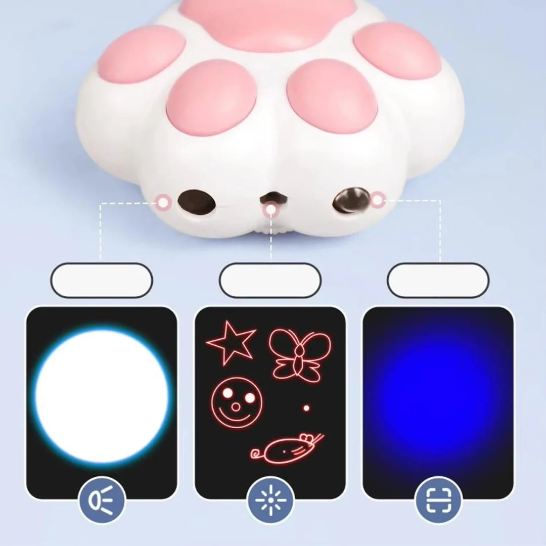 4-In-1 Pet Cats Infrared Teaser Toys Key Chain Lighting Multifunctional Rechargeable Various Patterns Usb Charge Training Toy