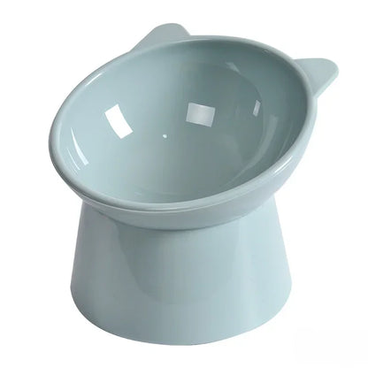 Elevated Pet Bowl – 45° Tilted Anti-Tip Feeding Bowl with Non-Slip Base & Neck Protection for Cats & Dogs