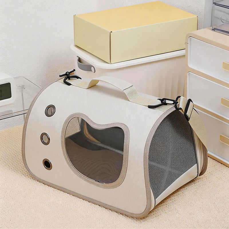 Portable Pet Carrier Bag – Foldable Breathable Shoulder Bag for Cats, Kittens & Small Dogs