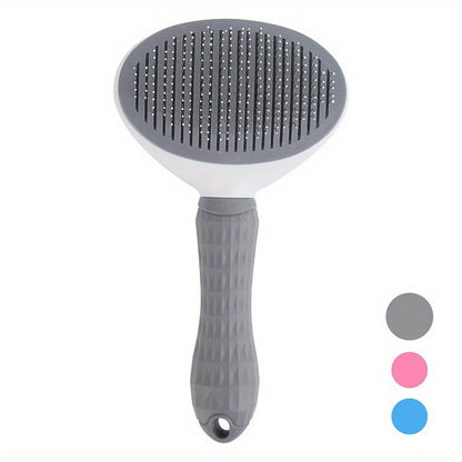 Self-Cleaning Slicker Brush for Dogs & Cats – Pet Hair Removal and Grooming Comb