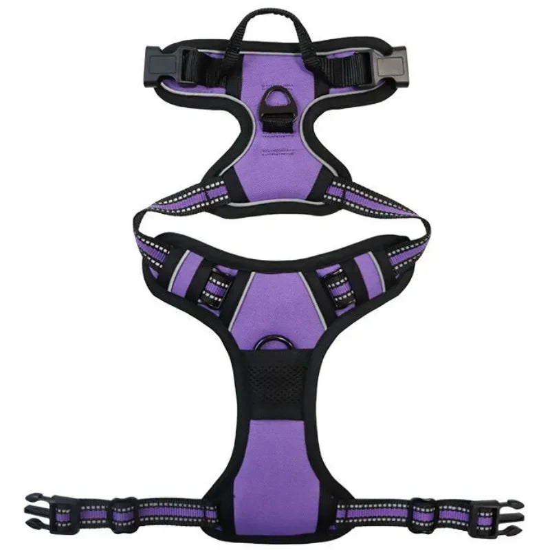Reflective Adjustable Dog Harness – Breathable Vest Chest Strap for Small, Medium & Large Dogs, Cats & Puppies