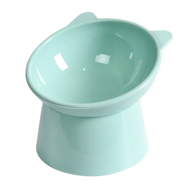 Elevated Pet Bowl – 45° Tilted Anti-Tip Feeding Bowl with Non-Slip Base & Neck Protection for Cats & Dogs
