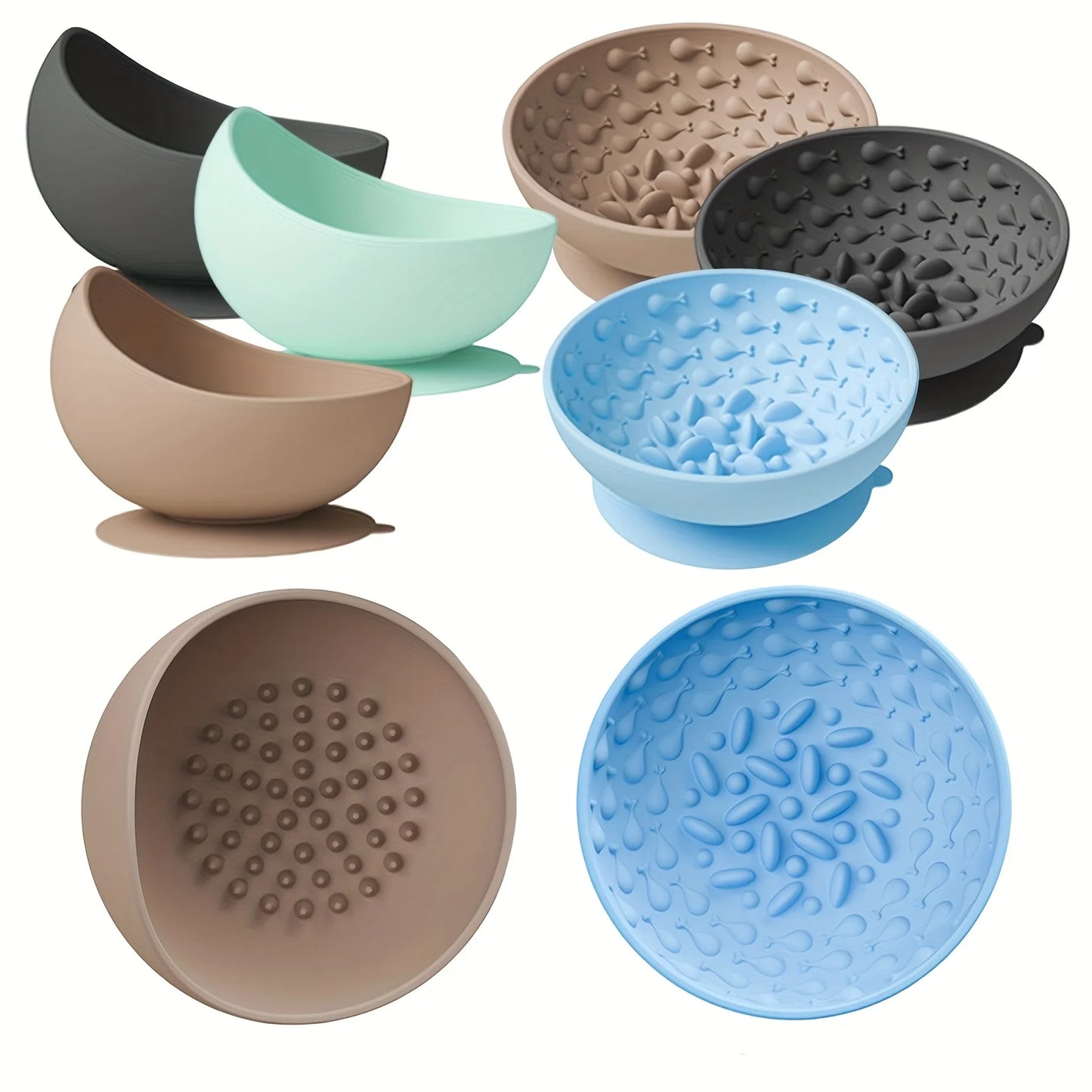 Soft Silicone Slow Feeder Pet Bowl – Non-Slip Anti-Choking Food Bowl with Neck Protection for Dogs, Puppies & Cats